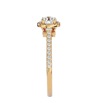 Emilie Halo diamond engagement ring
