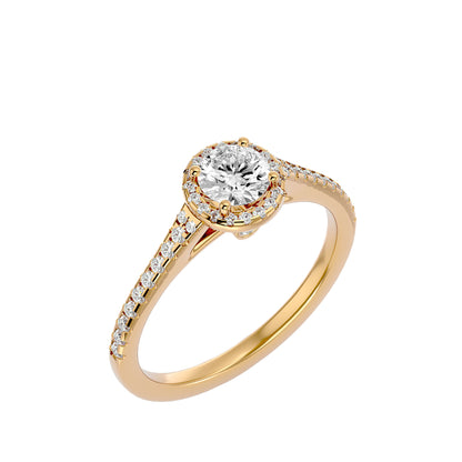 Emilie Halo diamond engagement ring