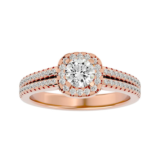 Leilani halo diamond engagement ring