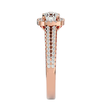 Leilani halo diamond engagement ring