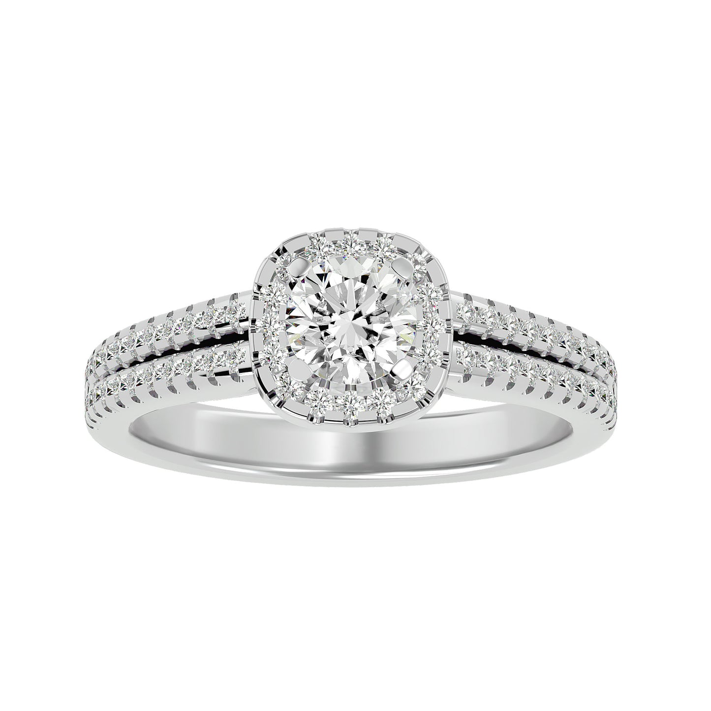 Leilani halo diamond engagement ring