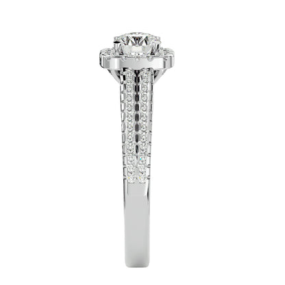 Leilani halo diamond engagement ring