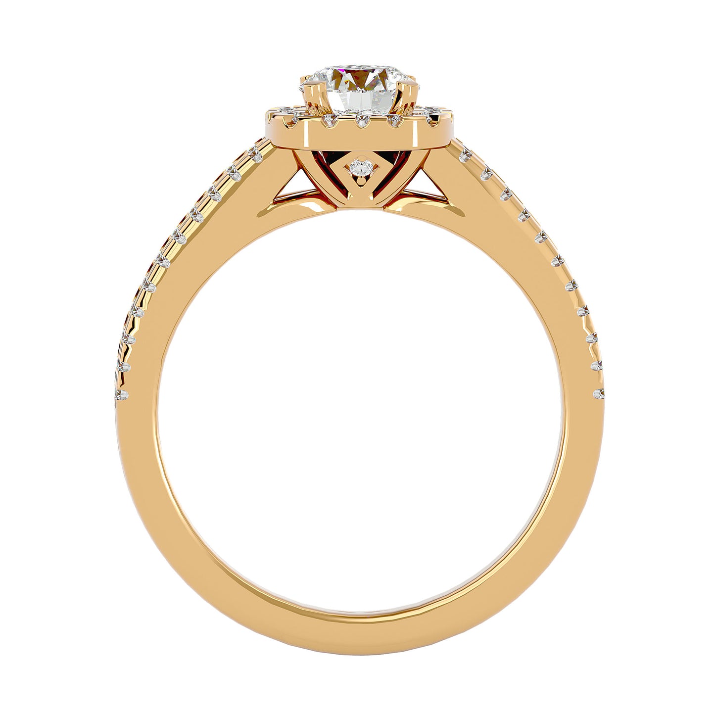 Leilani halo diamond engagement ring