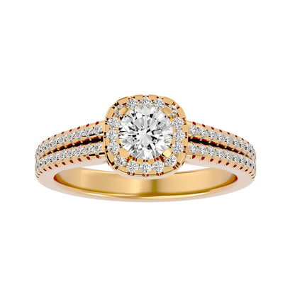 Leilani halo diamond engagement ring