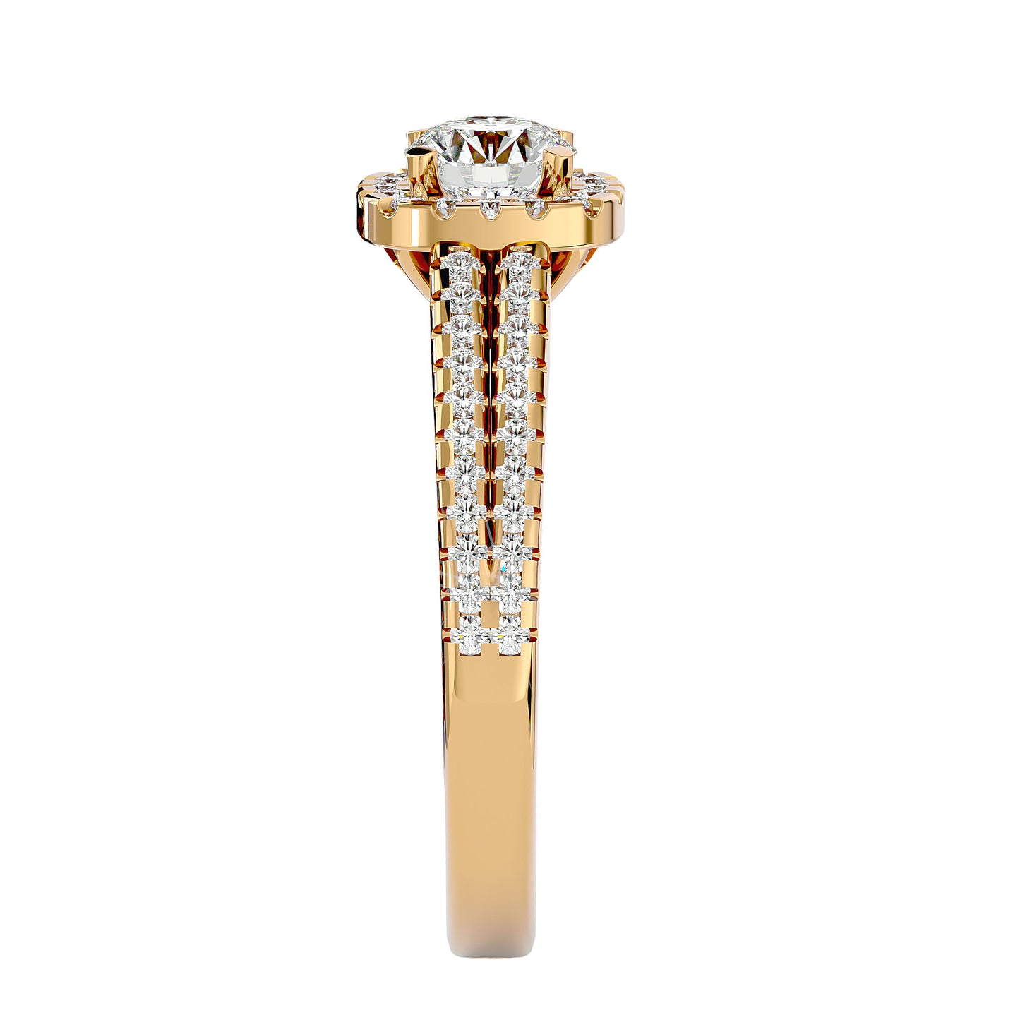 Leilani halo diamond engagement ring