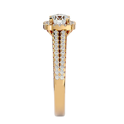 Leilani halo diamond engagement ring