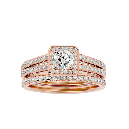 Ines Halo Diamond Engagement Ring