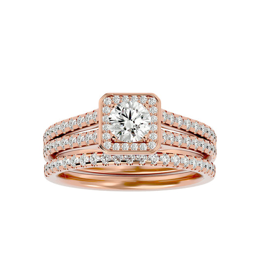 Ines Halo Diamond Engagement Ring