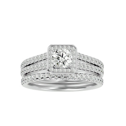Ines Halo Diamond Engagement Ring