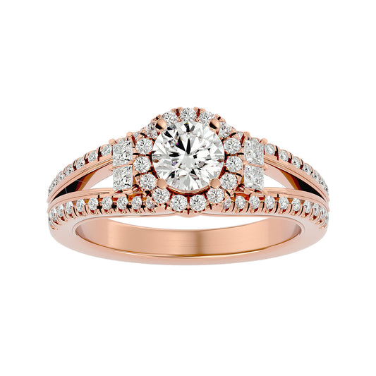 Saskia Halo Diamond Engagement Ring