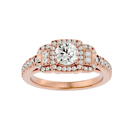 Genevieve Halo Diamond Engagement Ring