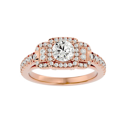 Genevieve Halo Diamond Engagement Ring