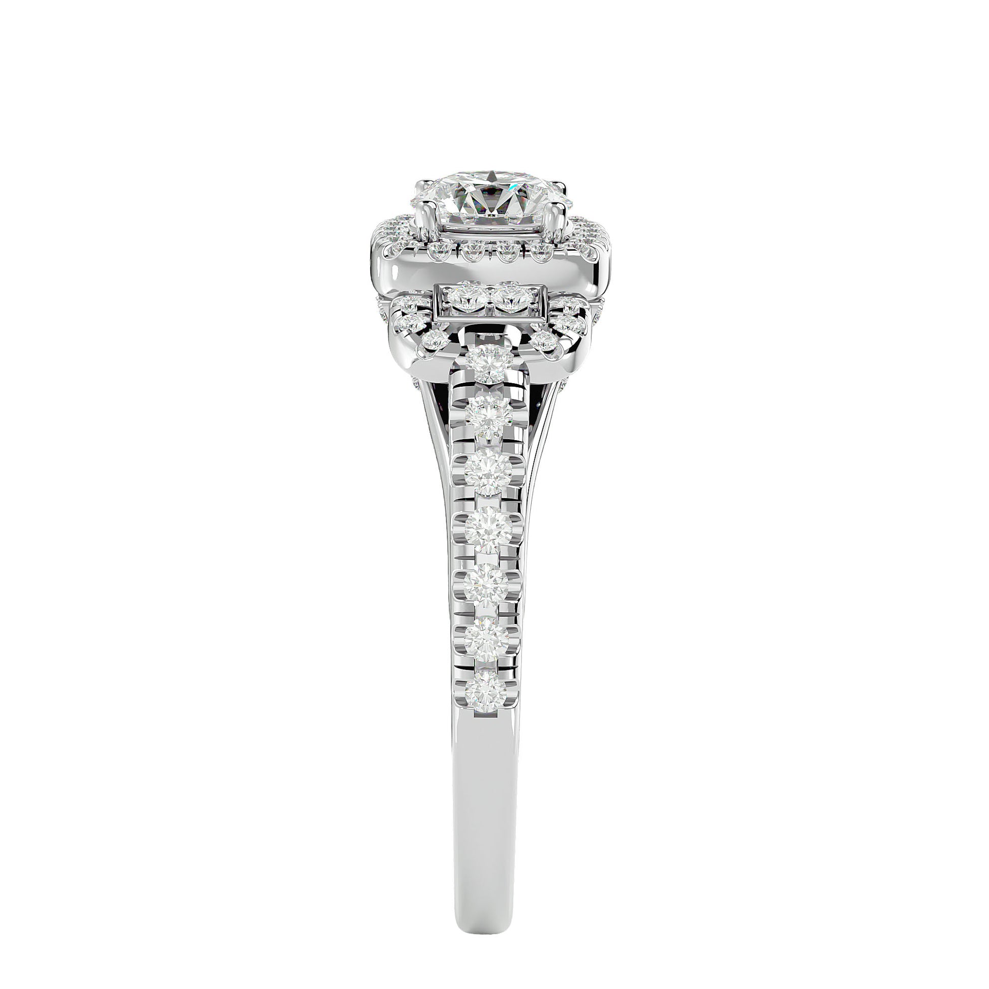 Genevieve Halo Diamond Engagement Ring