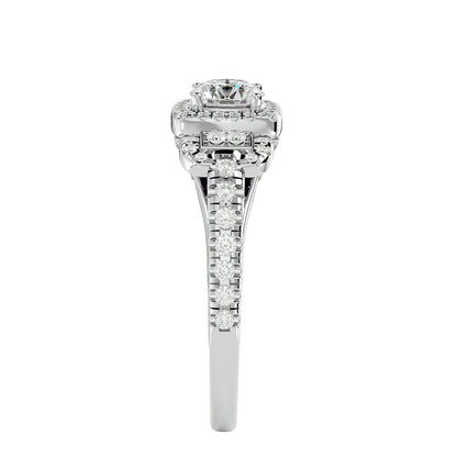 Genevieve Halo Diamond Engagement Ring