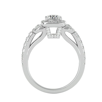 Genevieve Halo Diamond Engagement Ring
