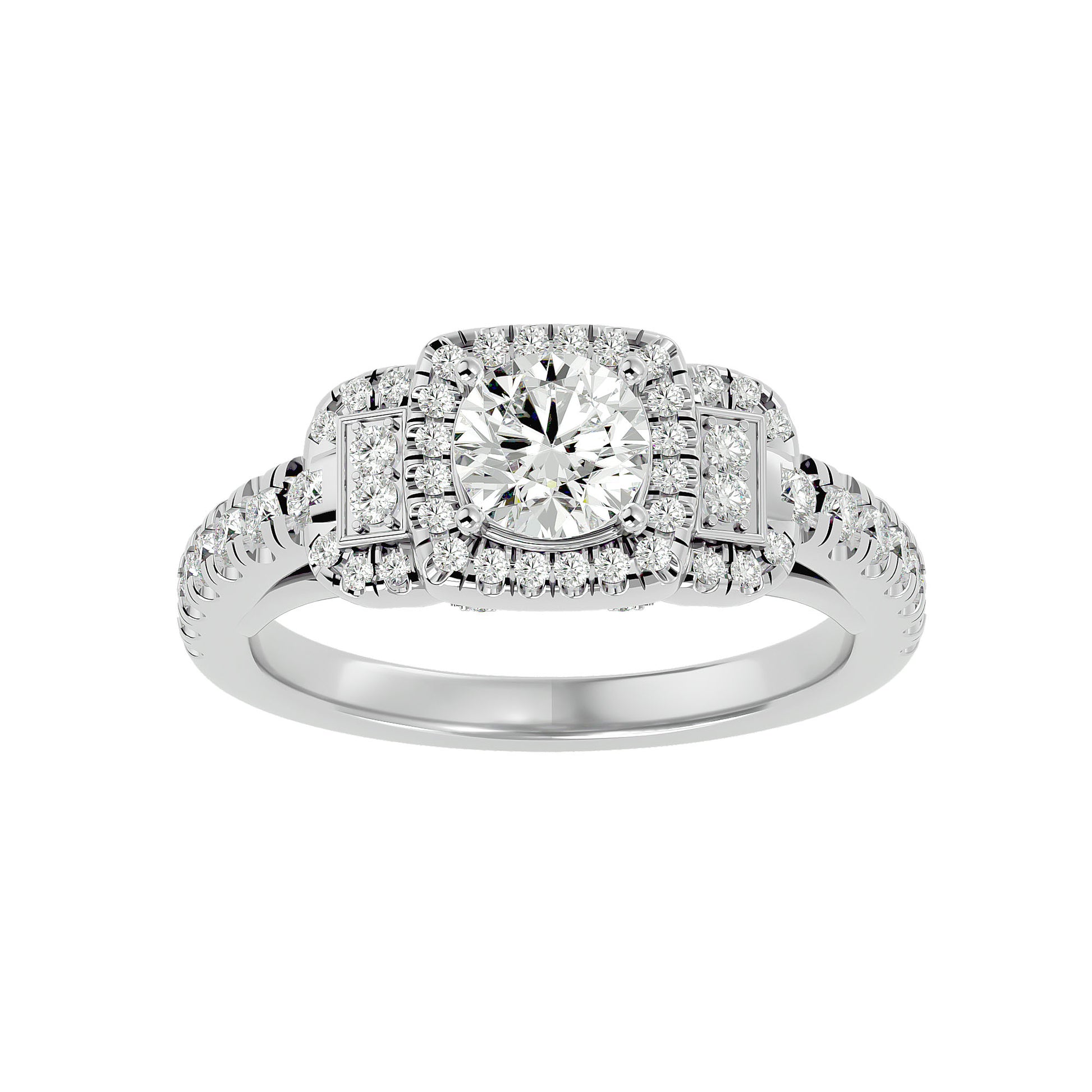 Genevieve Halo Diamond Engagement Ring