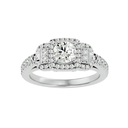 Genevieve Halo Diamond Engagement Ring
