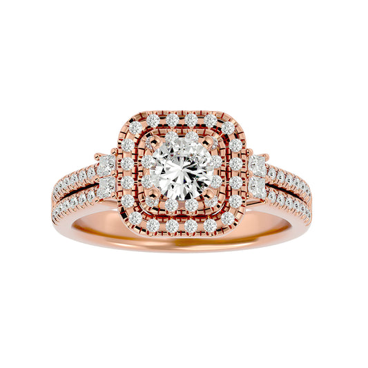Tessa Double Halo Diamond Engagement Ring