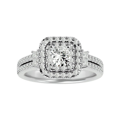 Tessa Double Halo Diamond Engagement Ring