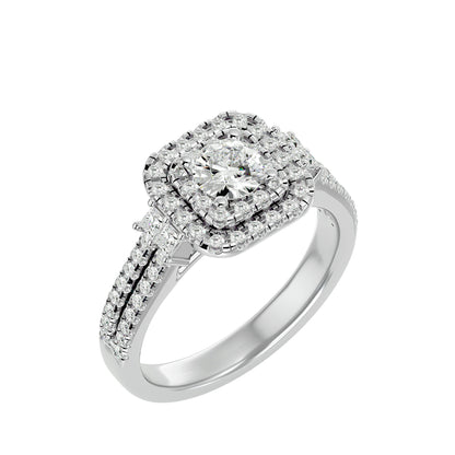 Tessa Double Halo Diamond Engagement Ring