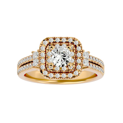 Tessa Double Halo Diamond Engagement Ring