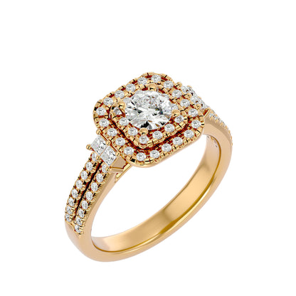 Tessa Double Halo Diamond Engagement Ring