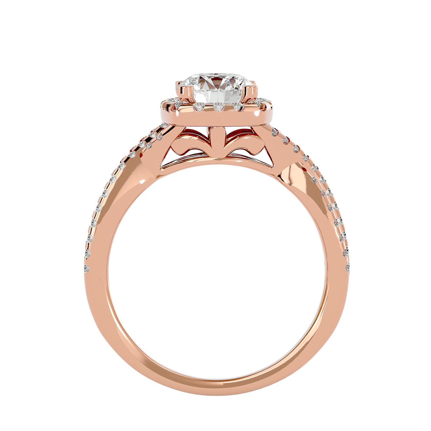 Juliette Halo Diamond Engagement Ring