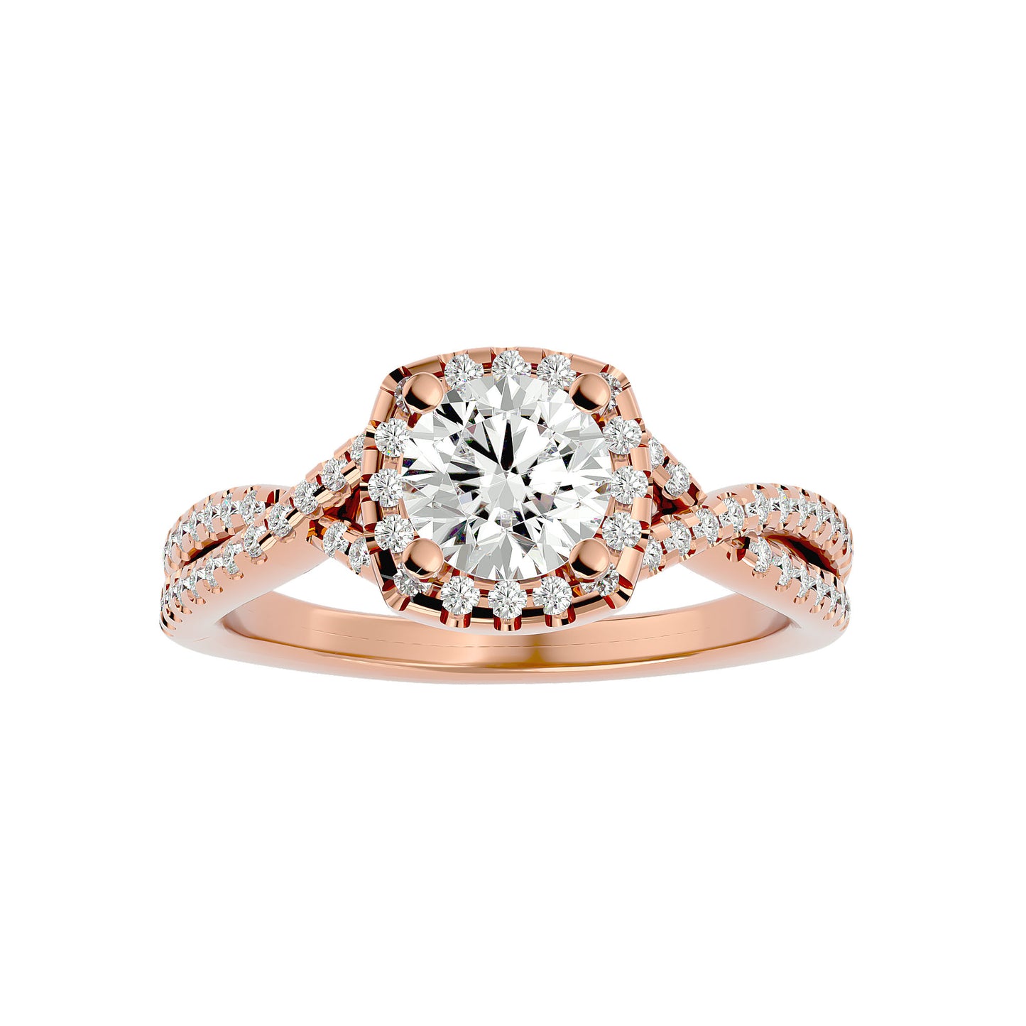 Juliette Halo Diamond Engagement Ring