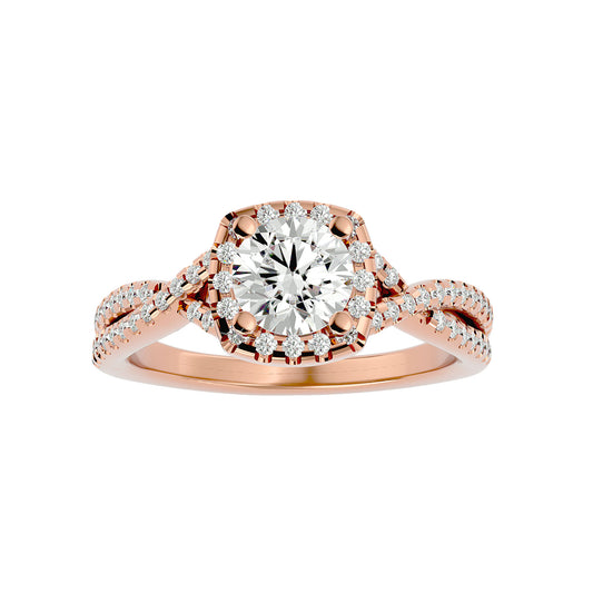 Juliette Halo Diamond Engagement Ring