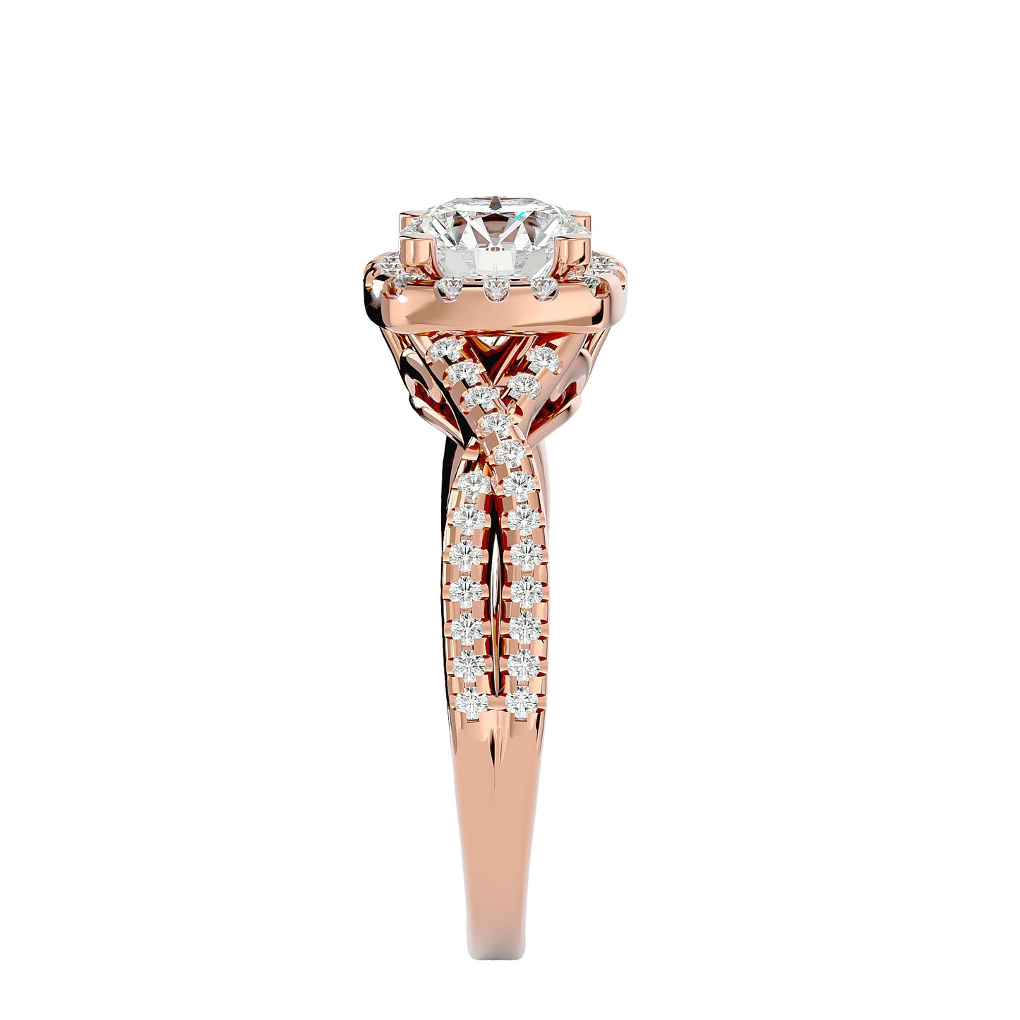 Juliette Halo Diamond Engagement Ring