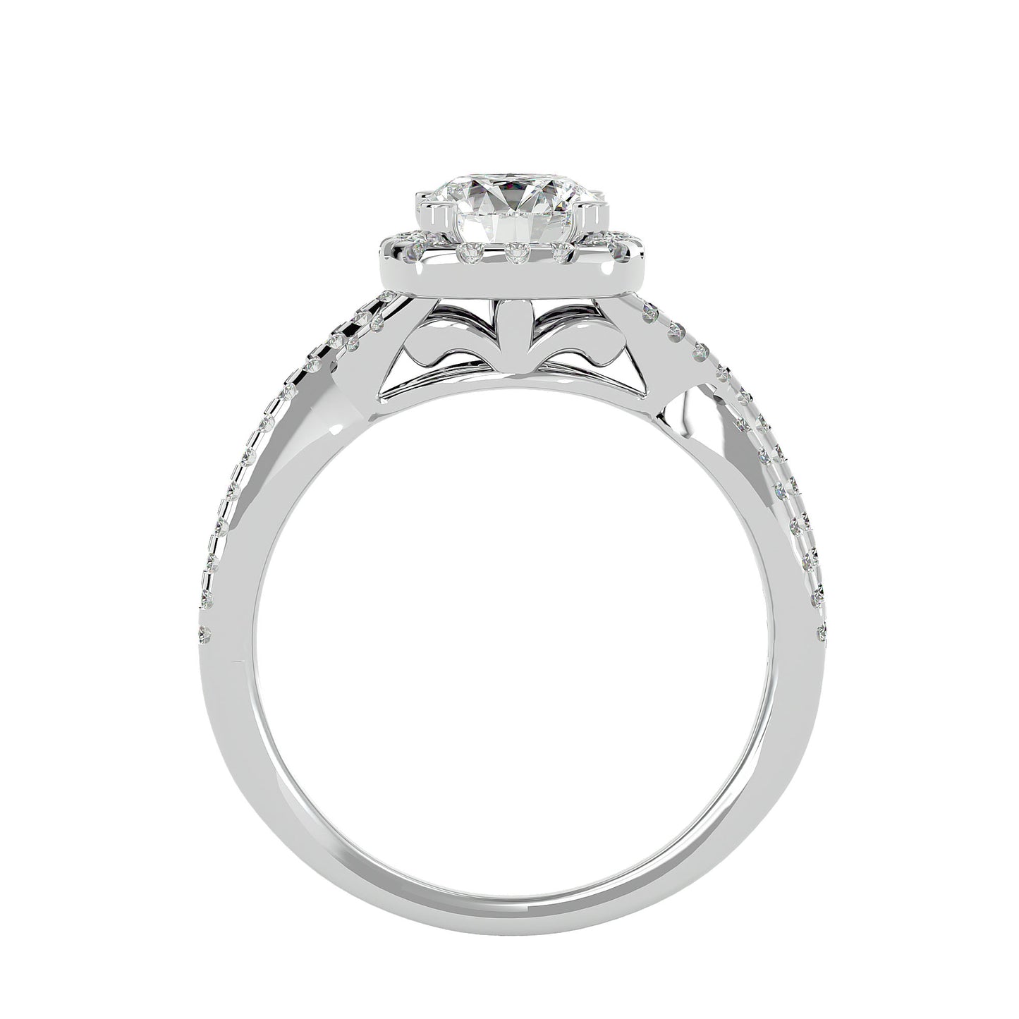 Juliette Halo Diamond Engagement Ring