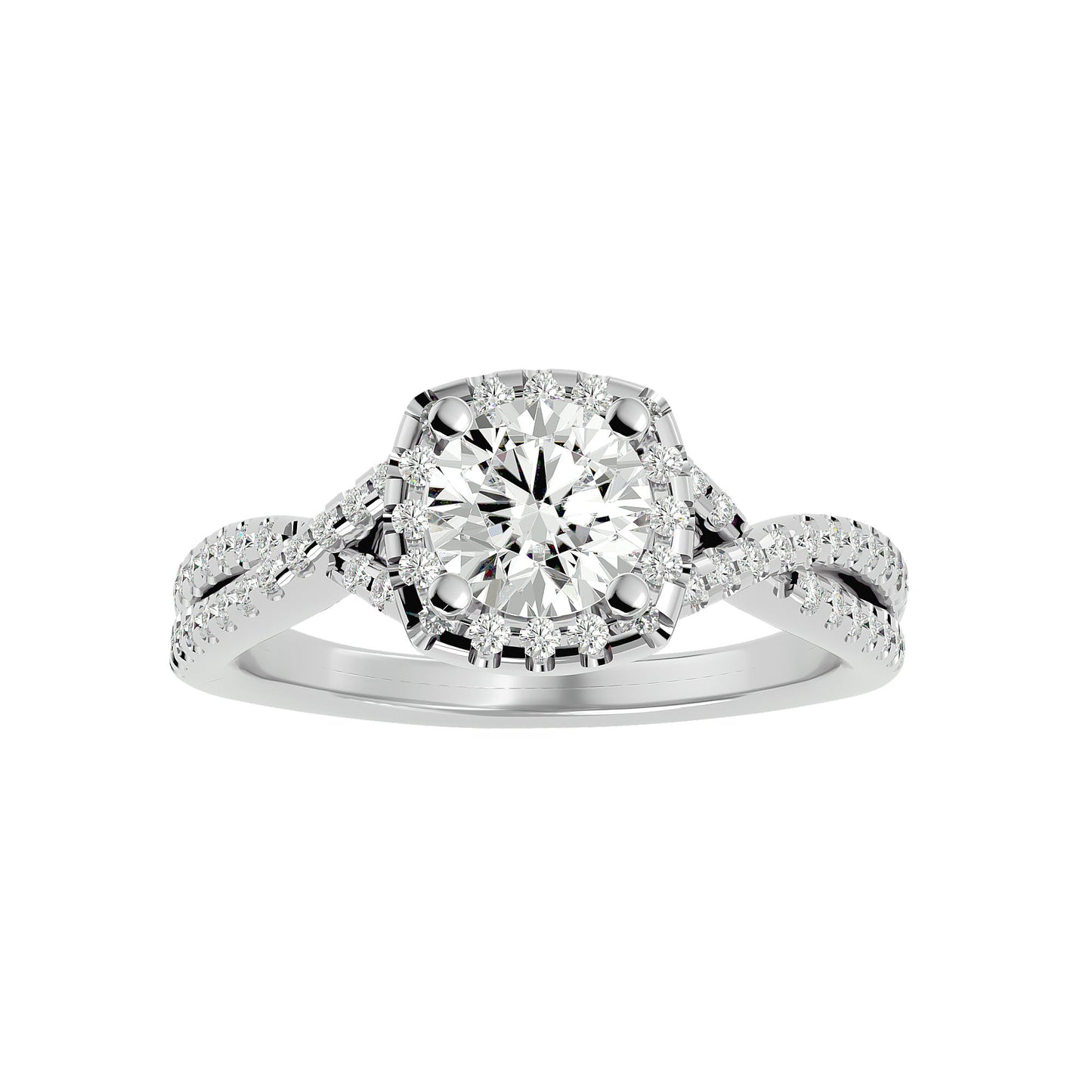 Juliette Halo Diamond Engagement Ring