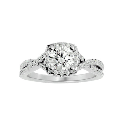 Juliette Halo Diamond Engagement Ring