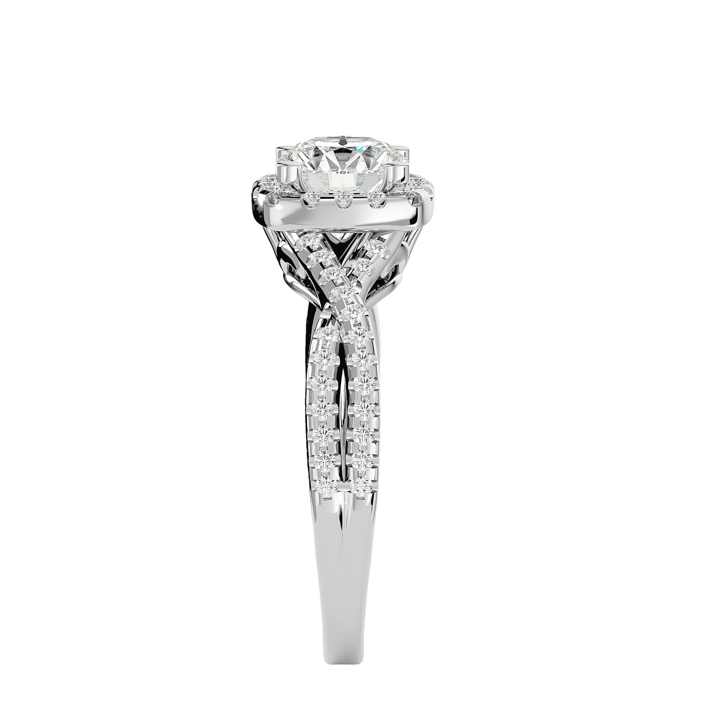Juliette Halo Diamond Engagement Ring