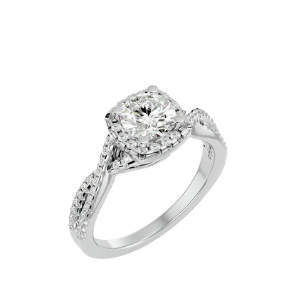 Juliette Halo Diamond Engagement Ring
