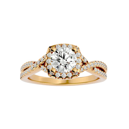Juliette Halo Diamond Engagement Ring