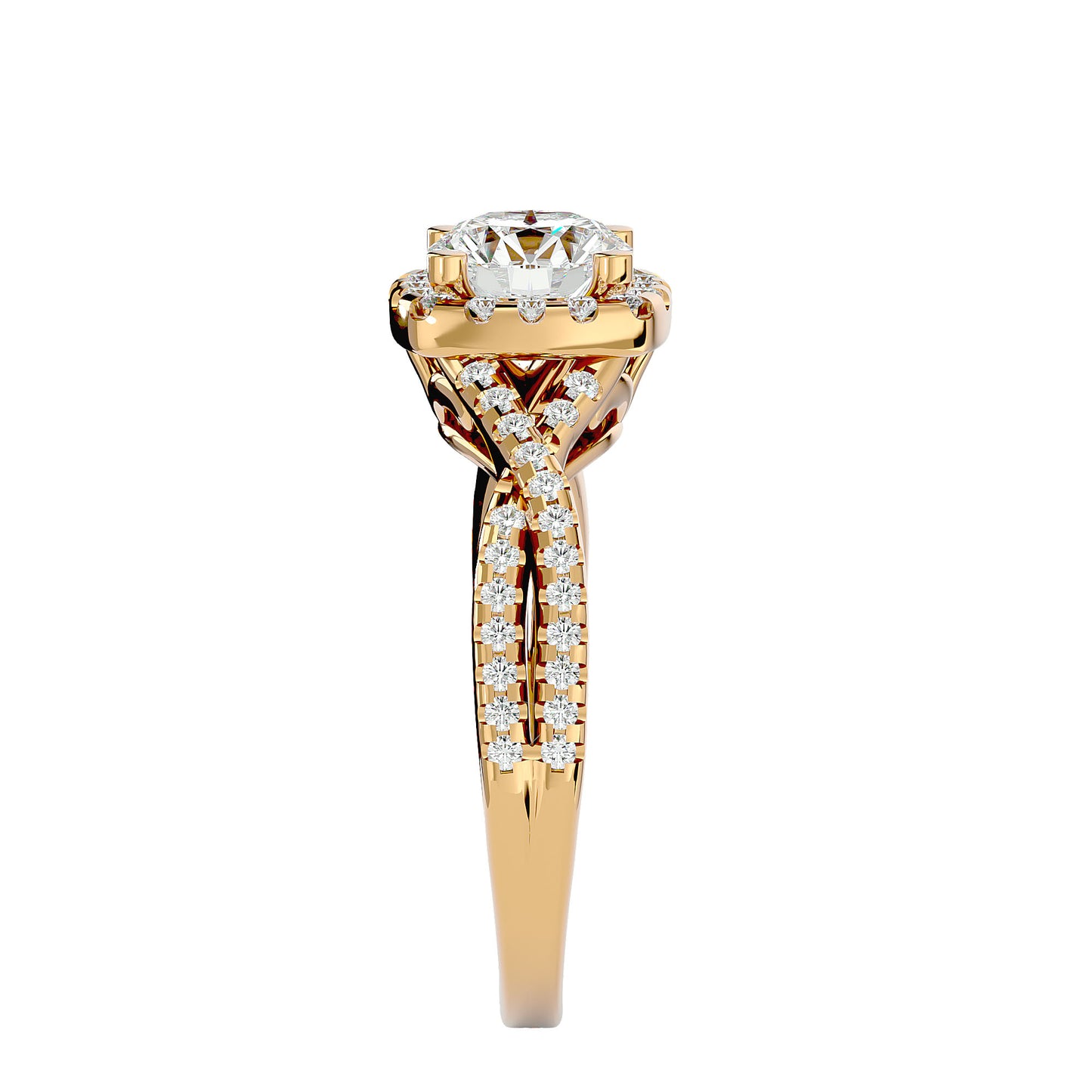 Juliette Halo Diamond Engagement Ring