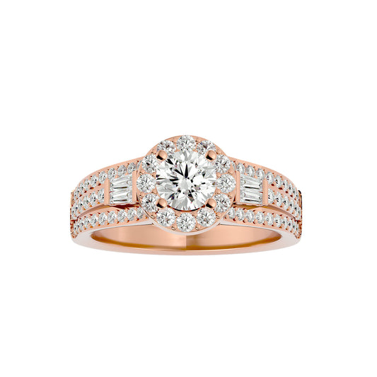 Vivienne Halo Diamond Engagement Ring