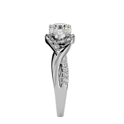 Samira Halo Diamond Engagement Ring