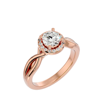 Emilia Halo Diamond Engagement Ring