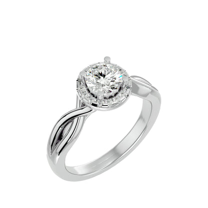 Emilia Halo Diamond Engagement Ring