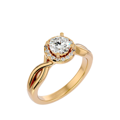 Emilia Halo Diamond Engagement Ring