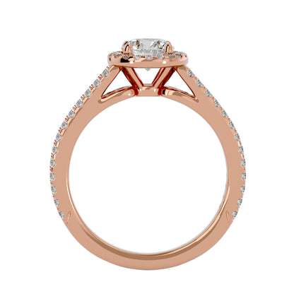 Seraphina halo diamond engagement ring