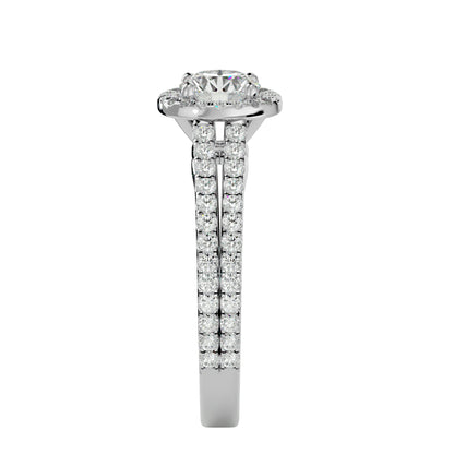 Seraphina halo diamond engagement ring
