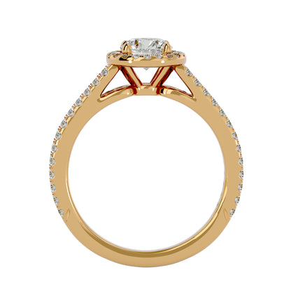 Seraphina halo diamond engagement ring