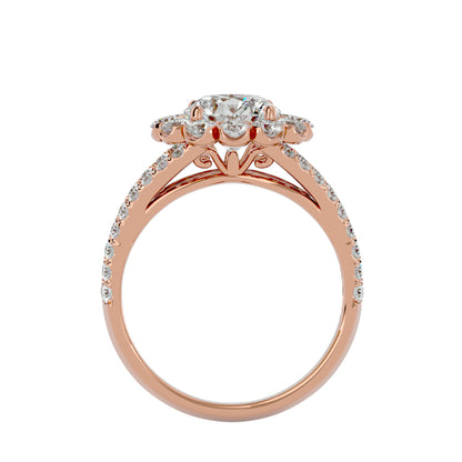 Leocadia Halo Diamond Engagement Ring