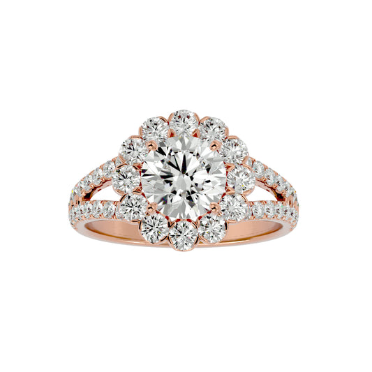 Leocadia Halo Diamond Engagement Ring