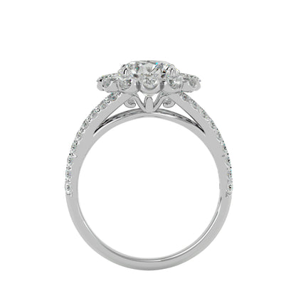 Leocadia Halo Diamond Engagement Ring
