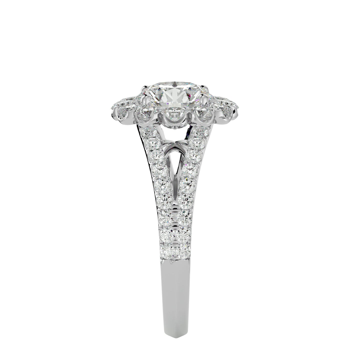 Leocadia Halo Diamond Engagement Ring
