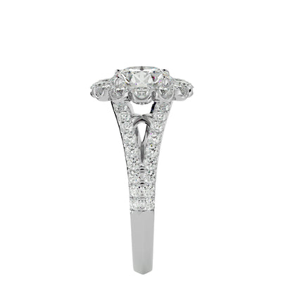Leocadia Halo Diamond Engagement Ring